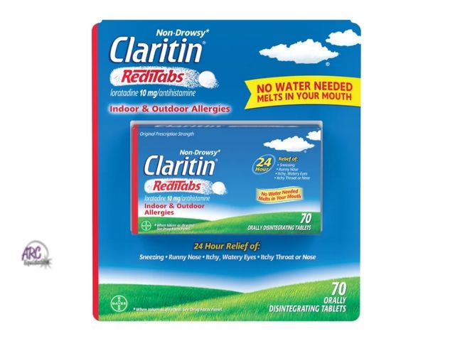 Lot 56-755750 - New Claritin RediTabs 10 mg 24 Hour Non-Drowsy, 70 Disintegrating Tablets. Best by 2028/04