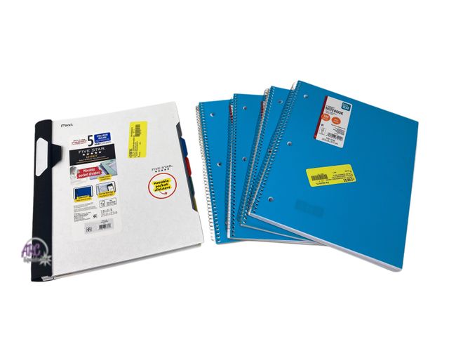 Lot 56-612024 - New Lot of 5 LARGE notebooks.