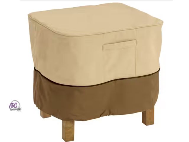 Lot 56-368664 - New out of box Veranda 26 in. L x 26 in. W x 17 in. H Square Patio Ottoman/Table Cover