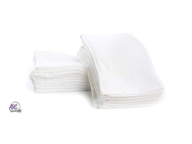 Lot 56-188318 - New Simpli-Magic Cotton Washcloths White, 40 Pack, Size: 12”x12”