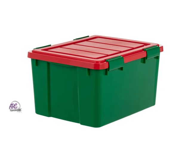 Lot 56-661540 - New - IRIS 44 Quart WeatherPro-seal Storage Bin, 4-pack One lid has small crack see in photos