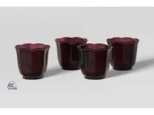 Lot 56-640732 - New, 4pk 8.45oz Punch Cup Set Burgundy - Threshold