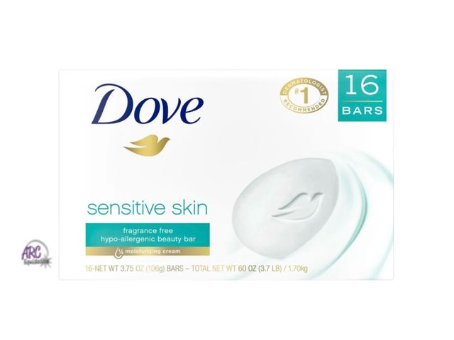 Lot 56-364556 - New Dove Beauty Bar Sensitive Skin 3.75 Ounce (8-Count)