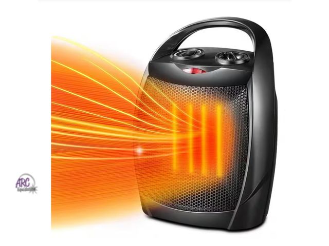 Lot 56-305140 - New, 1,500-Watt
Compact Indoor
Small Ceramic
Electric Heater with Adjustable Thermostat and Carey Ha...