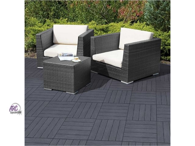 Lot 56-398914 - New,Easy Tile Cosmo Deck Tile Slate (Pack of 10)