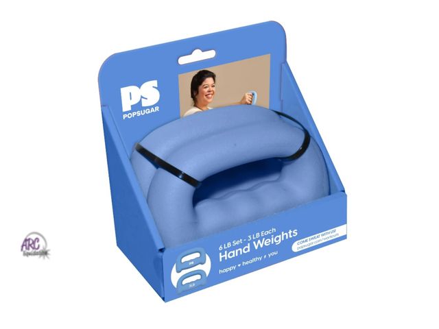 Lot 56-156351 - New Popsugar Hand Grip Weight Set, 3lb Each, Set of 2, Periwinkle