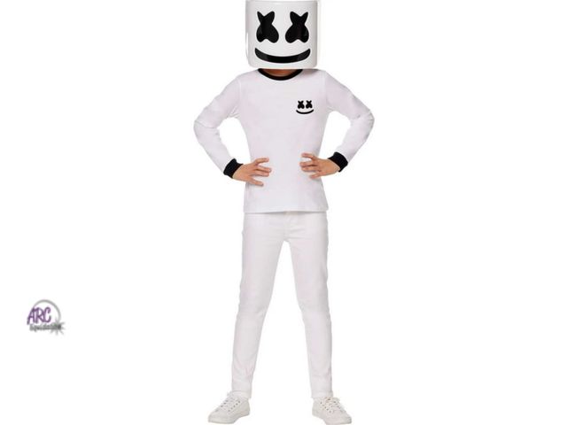 Lot 56-231119 - NEW Marshmello Youth Costume includes - shirt &amp; mask Size Large