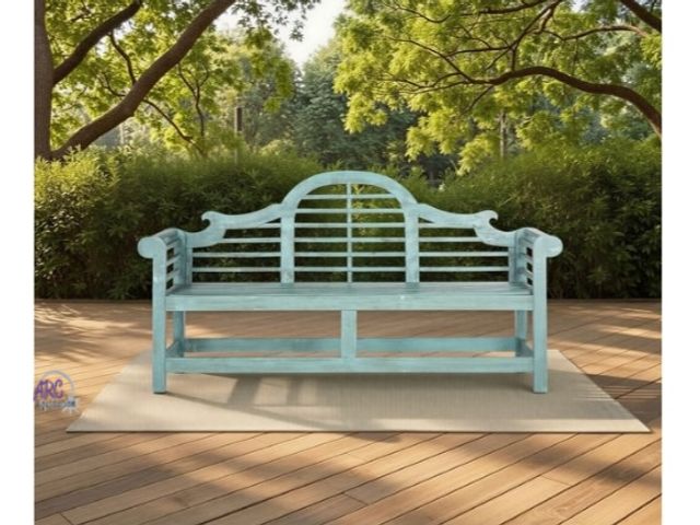 Lot 56-752350 - New in box. Safavieh Khara Indoor/Outdoor Contemporary Garden Bench