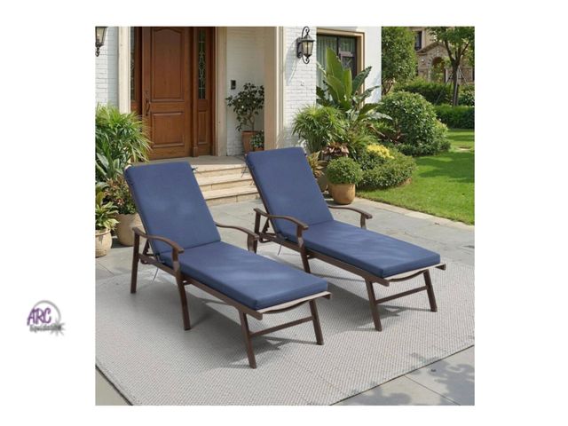 Lot 56-118660 - New (2-Pack) Pellebant 23 in. x 80 in. UV Resistant Outdoor Chaise Lounge Cushions Replacement Patio...