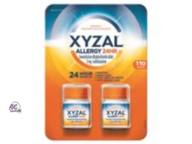 Lot 56-798514 - New and sealed Xyzal Allergy 24 Hour Antihistamine 5 mg., 110 Tablets. EXP 11/2027