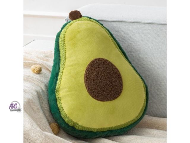 Lot 56-139364 - New Avocado Fruit Themed Shaped Cushion for Couch, Avocado