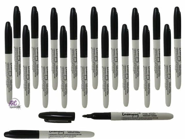 Lot 56-364298 - New 18 Count Permanent Markers, Extra Fine Point, Fine Tip, Quick Dry Sharp, Marker Set