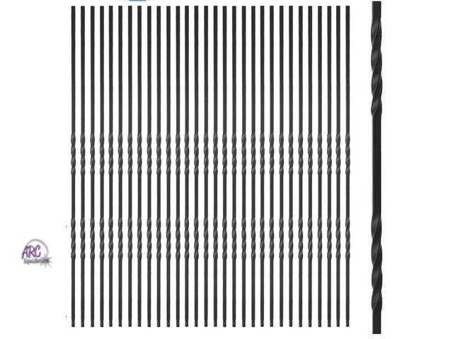 Lot 56-451340 - New in box 
S09 Wrought Iron Balusters Set of 30 Decorative Metal Balusters for Decks Spiral Stair R...