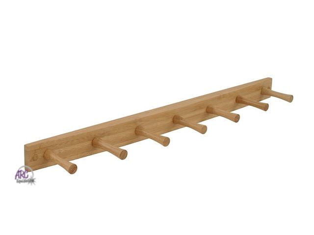 Lot 56-590298 - NEW-Spectrum Diversified Wall-Mounted 7 Peg Wood Hook Rack, Hat Organizer &amp; Coat Hanger for Entr...