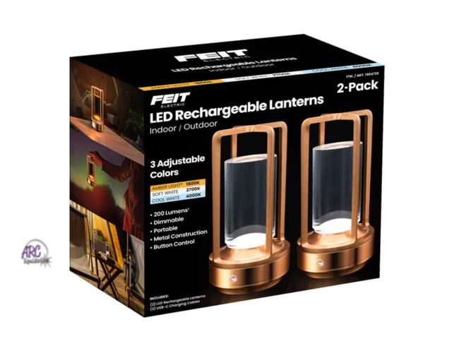 Lot 56-168414 - New Feit Electric LED Rechargeable Lanterns, 2-pack