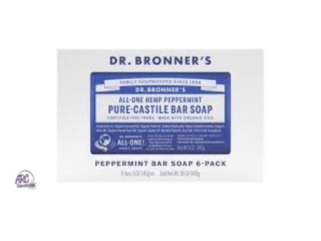 Lot 56-200514 - NEW Dr Bronner's Pure Castille Peppermint Bar Soap, 6-pack