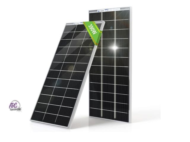 Lot 56-833499 - New - Open Box dent on side see pictures- ECO-WORTHY 400W Bifacial Solar Panel 2pcs 195 Watt 12 Volt