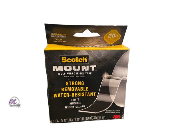 Lot 56-343823 - New Scotch Mount Multipurpose Gel Tape 30 Mm x 3 M