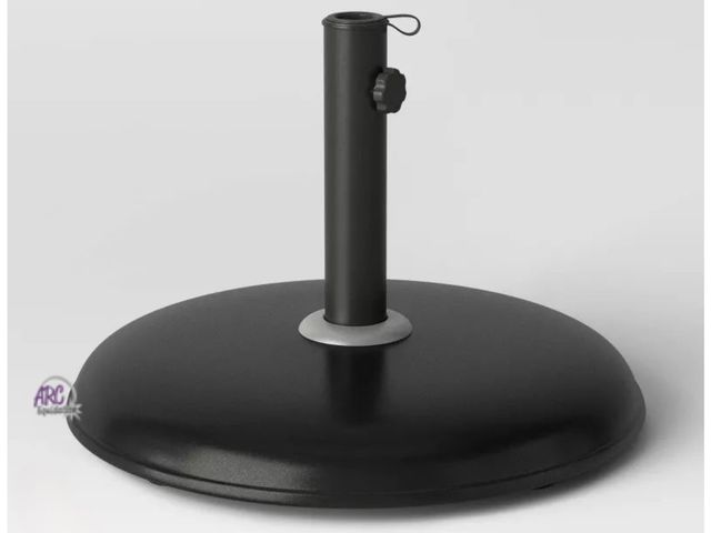 Lot 56-791813 - New in box. 33lbs Recycled Round Outdoor Patio Market Umbrella Bases Black - Threshold