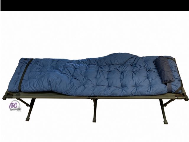 Lot 56-366664 - Out of box 25Wx70L cot pad andpillow reversible Blue/Grey Cot Not Include.