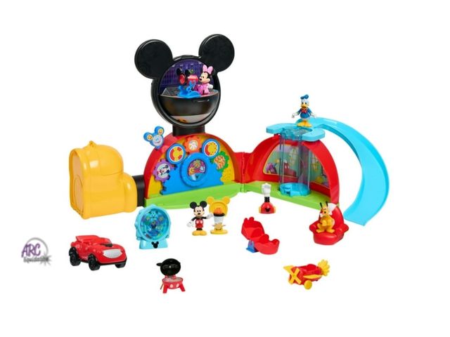 Lot 56-511225 - SLIGHTLY USED-Disney Jr. Mickey Mouse 28-inch Clubhouse Deluxe Playset, 16-pieces