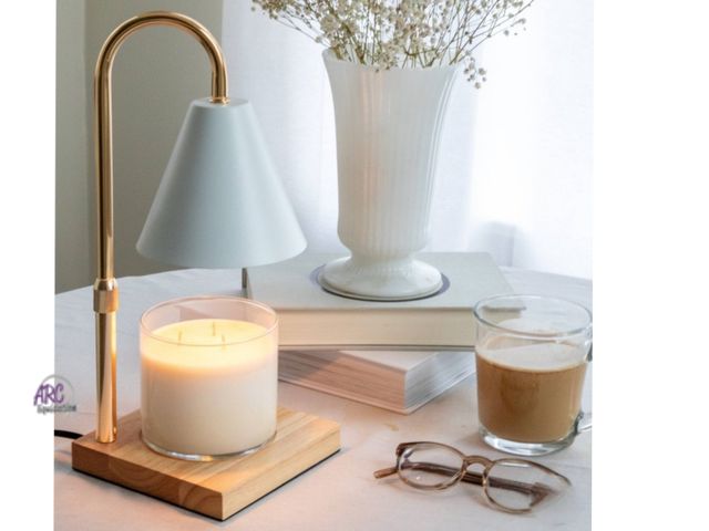 Lot 56-443140 - Mikasa adjustable height candle warmer- with adjustable timer 5.8" x 5.8" x 13.8"-takes one 50 watt ...