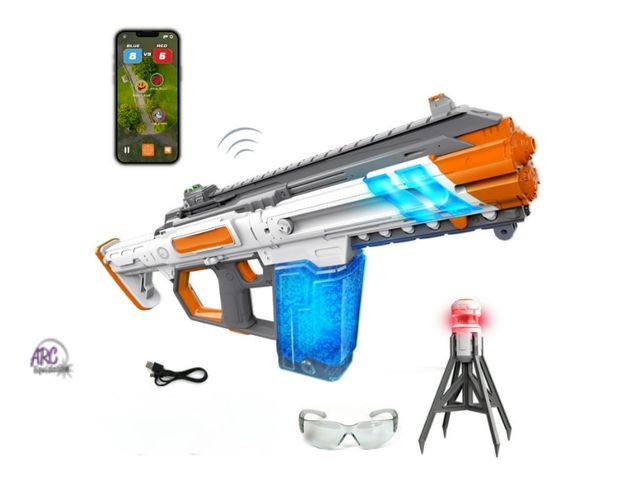 Lot 56-582132 - NEW-MISSING GEL BEADS-SLIGHTLY TORN BOX-Faction Havoc Gel Bead Blaster with Smart Beacon