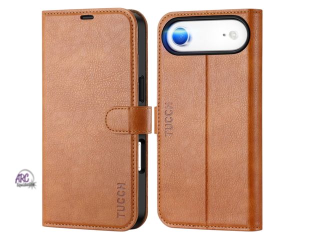Lot 56-592946 - NEW IN BOX TUCCH Wallet Case for iPhone Air (6.5") 2025, 4 Card Holders RFID Blocking Stand PU Leath...