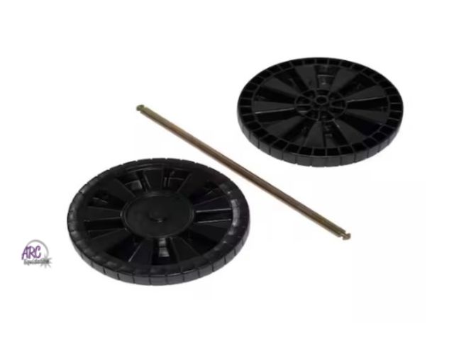Lot 56-437259 - New Open Box - Replacement Wheel Kit for 64 Gal. 2-Wheel Trash Can