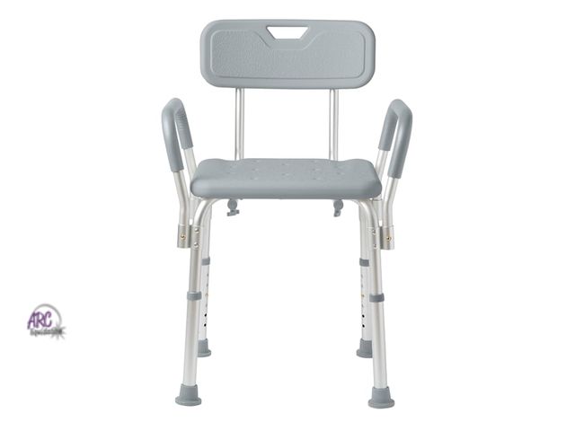Lot 56-294313 - NEW Medline Shower Chair with Backrest and Padded Armrests - 350 lb. capacity