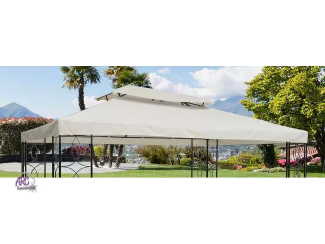 Lot 56-127861 - New Polyester Gazebo Replacement Canopy (27x157x118”) - Beige
