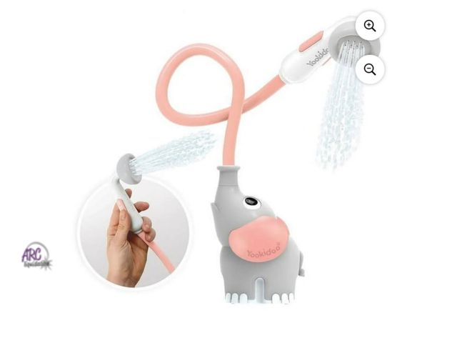 Lot 56-613524 - New Yookidoo Elephant Baby Bath Shower Head. A Water Spout for Tub &amp; Sink - for Newborns, Infant...