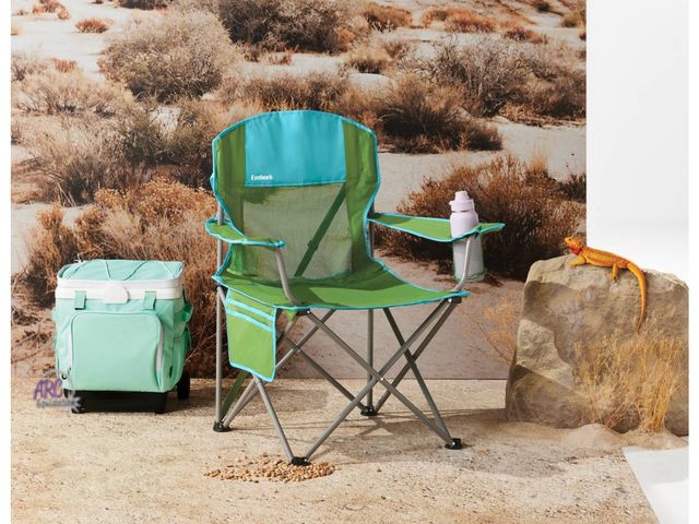 Lot 56-213616 - NEW Oversized Outdoor Portable Mesh Camp Chair Green - Embark