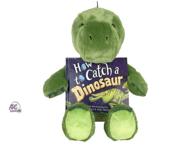 Lot 56-621028 - New How to Catch a Dinosaur plush and storybook. Plush is 13” high.