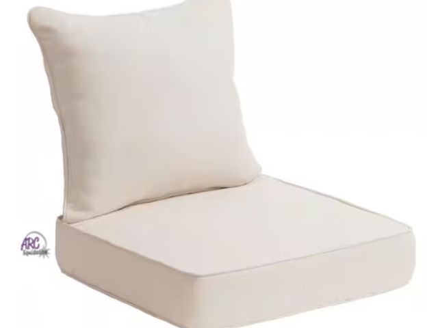 Lot 56-405065 - New Out of Box - 1 Set - Hampton Bay - 24 in. W x 24 in. D CushionGuard Deep Seat Universal Outdoor ...
