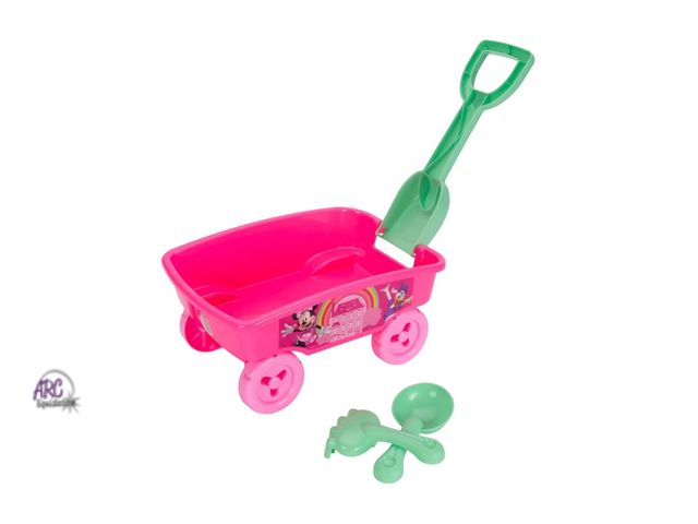 Lot 56-734558 - New. Minnie Kids Shovel, Rake, Scoop and Wagon Set