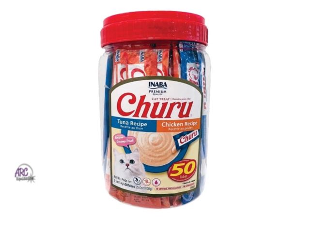 Lot 56-157451 - New CHURU 50 Ct Chicken and Tuna Variety - Canister