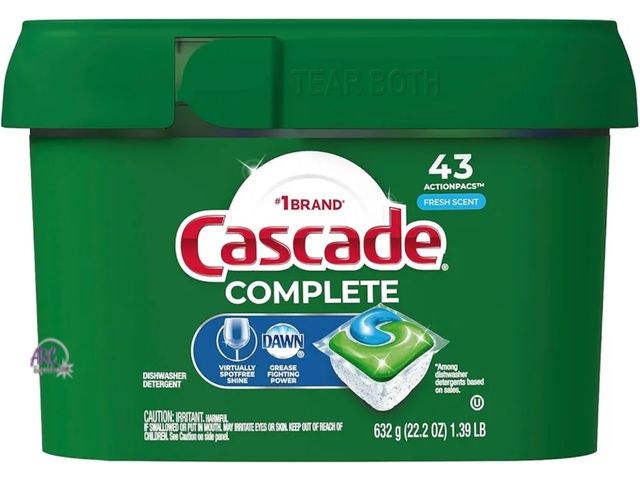 Lot 56-472912 - NEW-Cascade ActionPacs, Fresh Scent, 22.5 oz Tub, 43/Tub