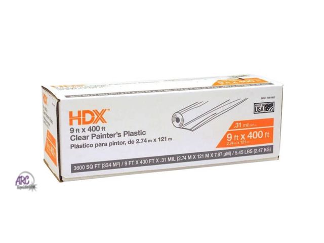 Lot 56-228519 - NEW OPEN BOX HDX 9 ft. x 400 ft. 0.31 mil High Density Plastic Painters