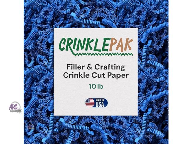 Lot 56-760199 - New  Royal Blue Crinkle Cut Paper Shred 10 lb ~ Spring-fill Shred