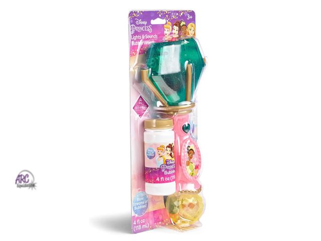 Lot 56-300430 - New, Little Kids Disney Princess and The Frog Tiana Light and Sound Musical Bubble Wand, Includes Bu...