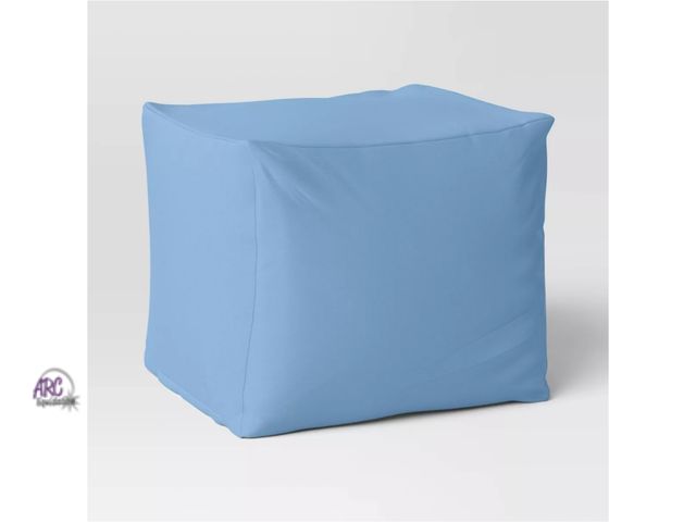 Lot 56-538717 - NEW-18"x15" Outdoor Patio Pouf - Room Essentials™-BLUE