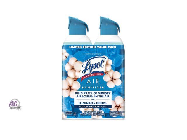 Lot 56-178017 - New Lysol Air Sanitizing Spray - Cotton
Blossom - 10oz/2pk