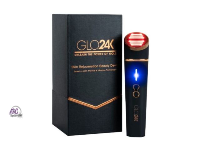 Lot 56-479464 - New Unopened Box - Glo24k - (With Hydra Gel) -Skin Rejuvenation Beauty Device LED Temperature Contro...