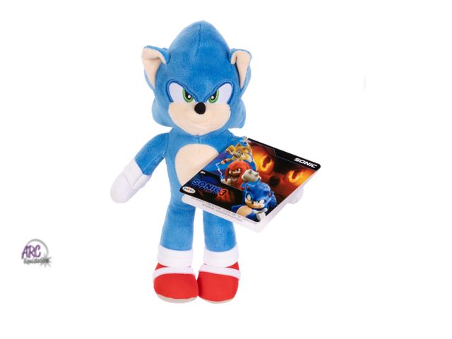 Lot 56-301530 - New, Sonic 3 Movie 9 inch Ultra Soft Basic Stuffed Animal Plush Sonic Figure
