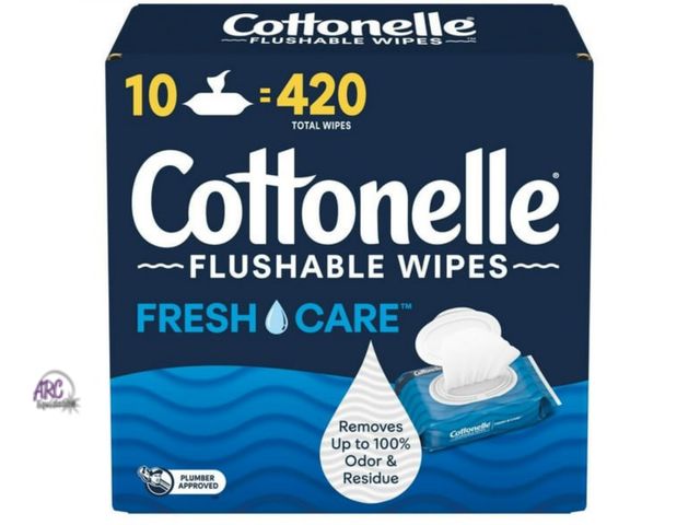 Lot 56-487713 - NEW-COTTONELLE-flushable wipes-10 packages -420 wipes