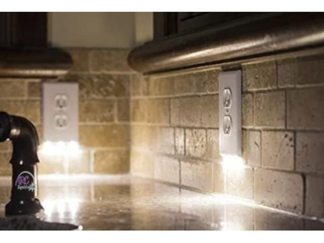 Lot 56-490864 - New in Box - 4 Pack - (Duplex, White) Wall Plate Night Light - LED Night Lights Built Into Electrica...
