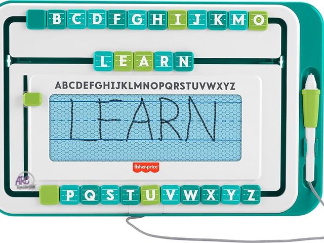 Lot 56-617830 - New - Fisher-Price Preschool Learning Toy Alpha Slide Writer Magnetic Drawing &amp; Writing Tablet w...