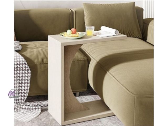 Lot 56-786965 - New in box. No instructions. Kerlin 23.62 in. White C-Shaped Engineered Wood End Table, Couch Table ...