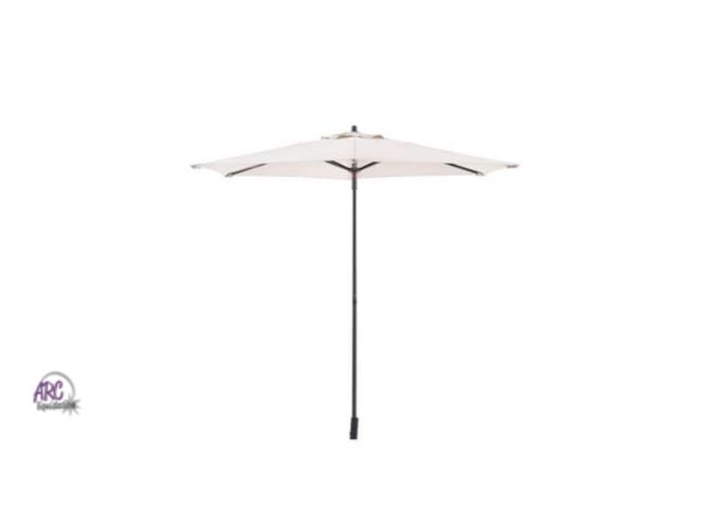 Lot 56-787165 - New 7.5 ft. Steel Push-Up Market Patio Umbrella in Putty Beige